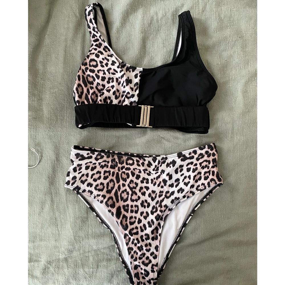 Black and Cheetah Bikini